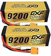 DXF High Voltage 4S 9200mAh 15,2V 130C Batteria Lipo ad Alta Capacità Hardcase con XT90 Spina per...