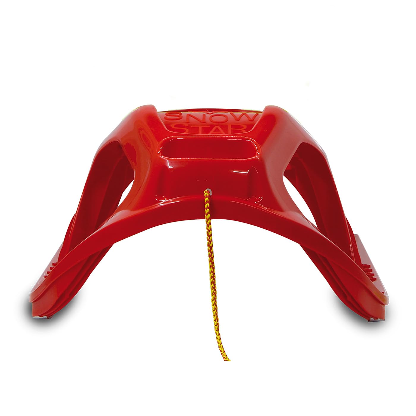 JAMARA Luge 461120 Play Snow-Star - Patins en métal - Corde avec poignée - en Plastique résistant aux Chocs - Rouge