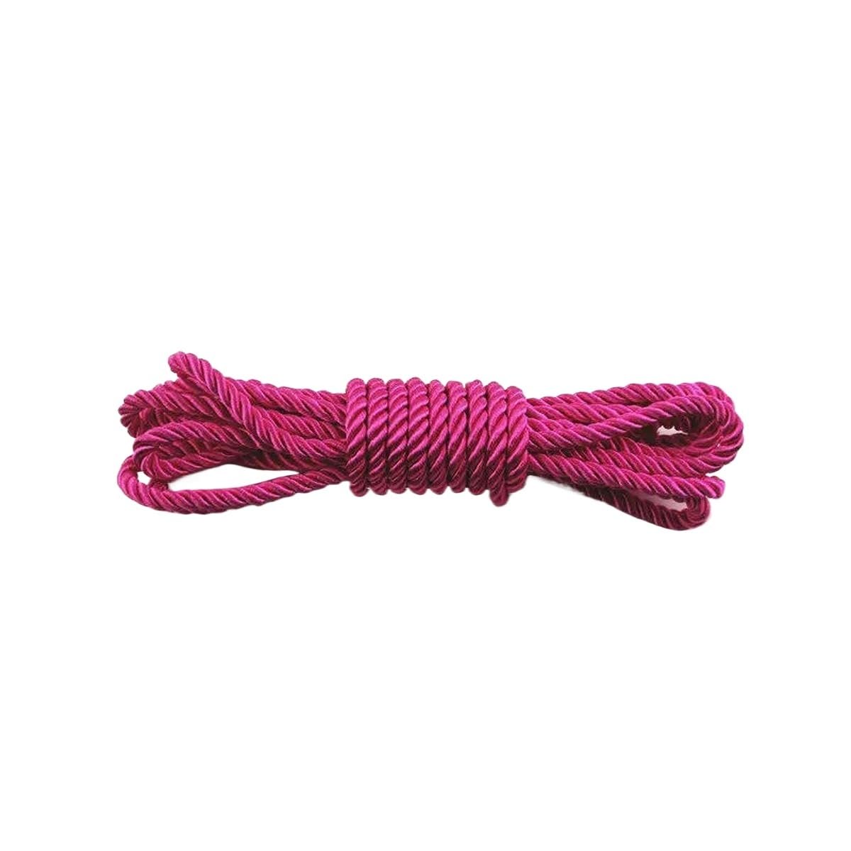 Macrame Rope Twisted String,Diameter:5mm Cord DIY Bracelet Wax Thread Length:5m(22 Fuchsia)