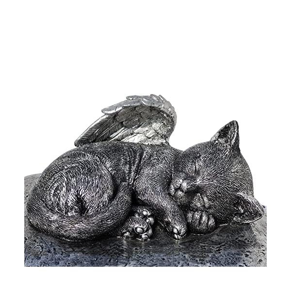 Wslhfeo angel cat sleeping on pillow cremation urn small pet memorial statue engraved with your pet's name l8 - image 10