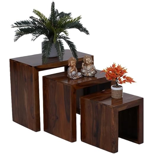 Nesting Tables Set of 3 - Sheesham Wood