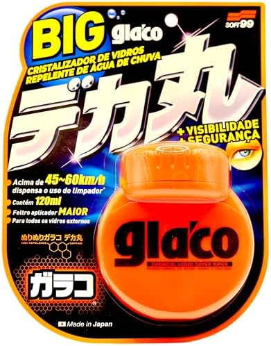 Embalagem frontal do Glaco Big 120ml com informações sobre o produto em japonês e português