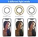 Videmoo Selfie Ring Light with Cell Phone Holder Stand for Live Stream/Makeup, LED Camera Lighting [3-Light Mode] with Flexible Arms Compatible with All Cellphone Models (White)