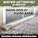 Flood Hero 6 ft Water Activated Sandbags - 2 Pack Flood Bag Barriers for Home