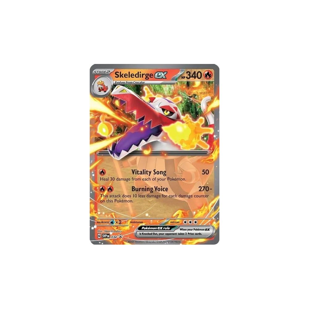 Pokemon Skeledirge ex SVP 034 Scarlet Violet Black Pakistan | Ubuy