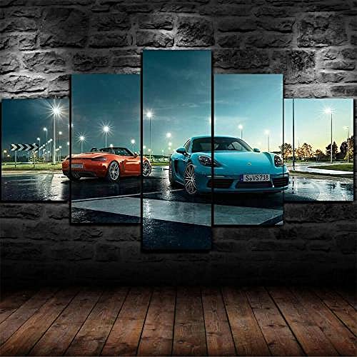 Impression sur toile Porsche 911 tableau 5 pièces encadré