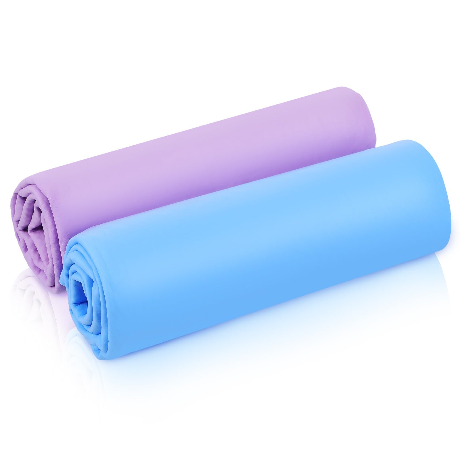 POPETPOP Asciugamani per Lavaggio Auto 66x43cm in Finta Pelle Scamosciata Set 2 Pezzi Asciugamano Assorbente Resistente allo Sbiadimento, per Asciugare e Pulire Veicoli