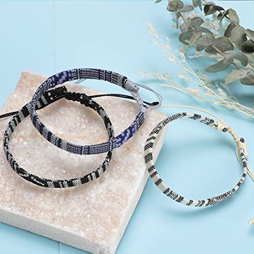 4Pcs Beach Bracelet Set For Men And Women, Surfer Men Bracelet, Braided Boho Summer Bracelets Adjustable Men’s Bracelet Handmade Women Girls Bracelet String Rope Ankle Bracelets Gifts Birthday Gift #TOP5
