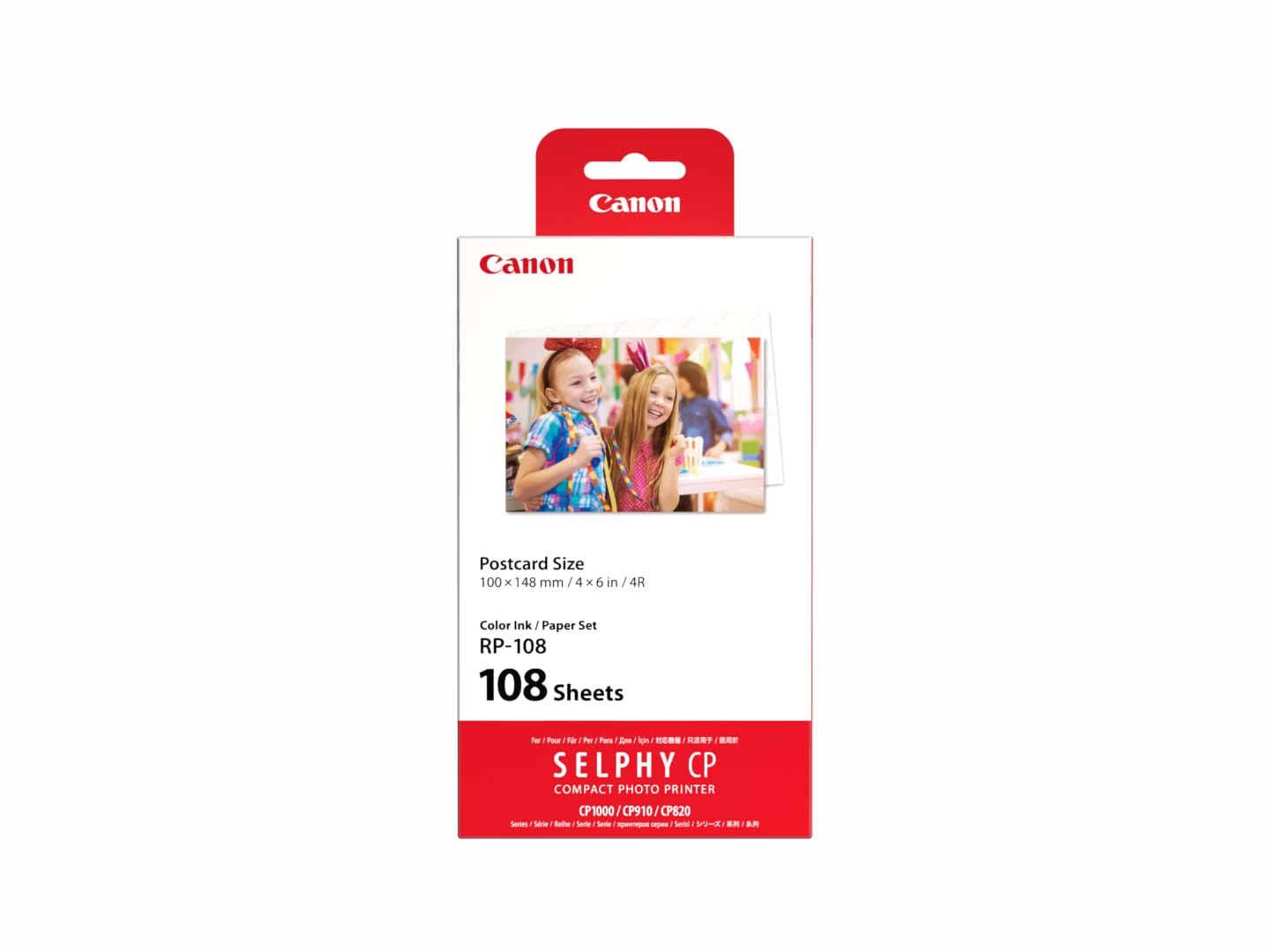 Canon SELPHY RP-108 Set Cartucce Carta Stampante Inchiostro 108 Fogli 100x148mm