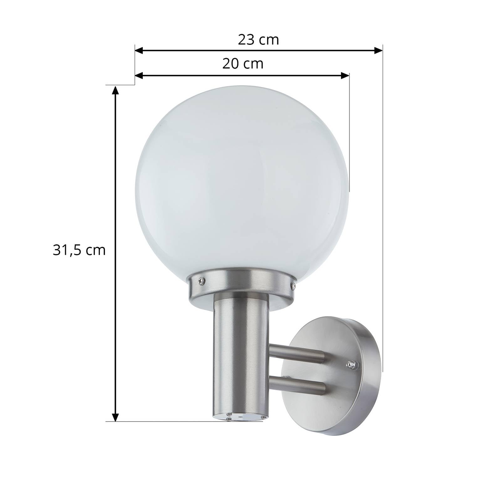 Lindby Applique da esterni (Moderno) colore Grigio, in Acciaio Inox parete esterna/parete casa abitazione terrazzo und balcone