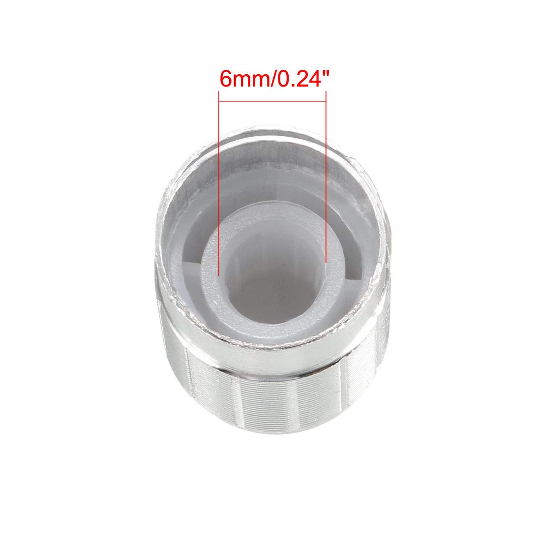 sourcing map 5 stuks. potentiometer draaiknop 6 mm inzetklem met 40 mm