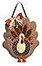 Evergreen Adorned Turkey Burlap Door Decor