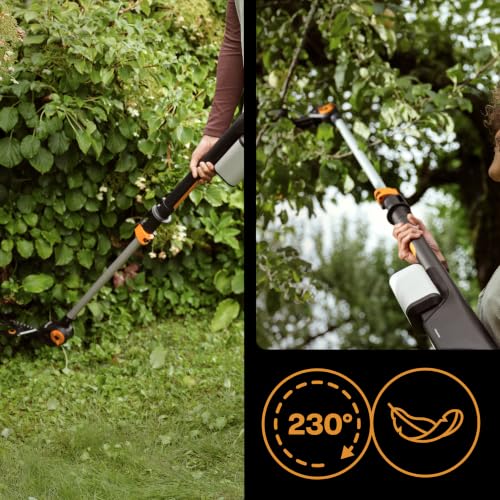 Coupe branche outil seul à batteries amovibles 12V 4 Ah portée 3 4m diam. de coupe 32mm tête réglable 230° - vue 7