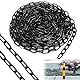 YushengTai 10m Stahlkette Schwarz, Stahlkette 3mm, Oberfläche Verzinkt Eisenkette, Gliederkette Meterware für Aufhängen von Zäunen, Schaukeln, Hängesessel
