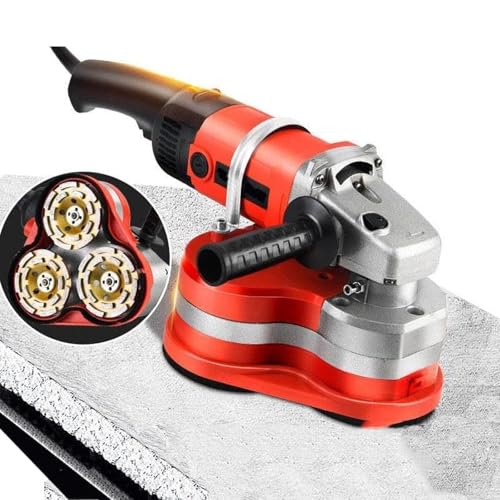 FJYAWEN 3800w Portable Three-Head Wall Floor Sander with 6 Speed Control, Concrete Grinder Set,Cement Wall and Ground Grinder,Concrete Floor Grinder, Polishing Machine Withoutrod