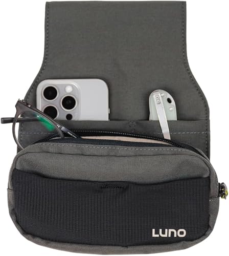 Luno Organizador universal para reposacabezas  Almacenamiento para reposacabezas de coche con 5 bolsillos, bolsa Molle extraíble y almacenamiento