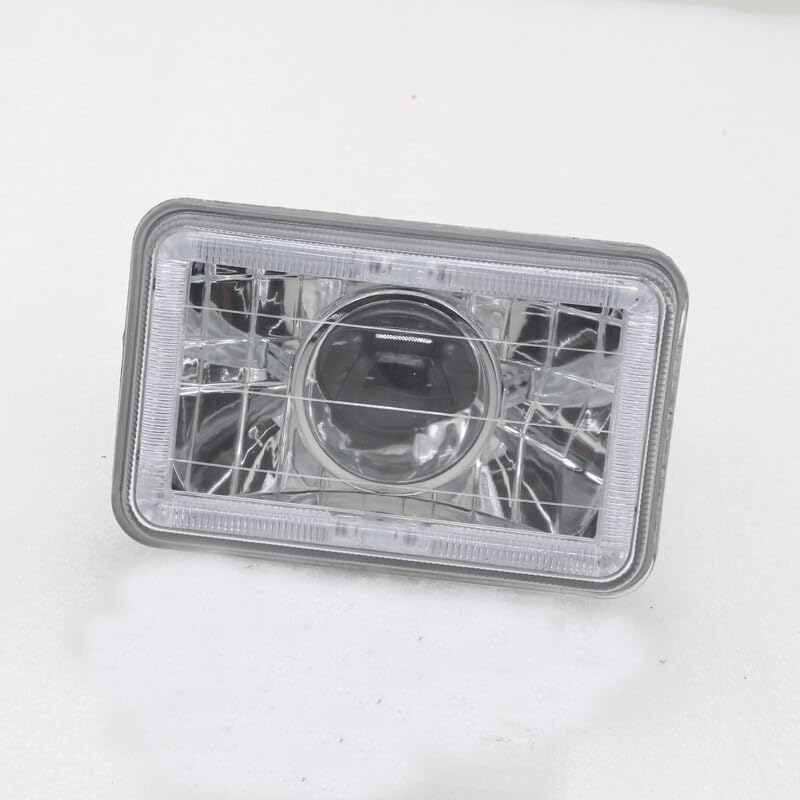 5" 4x6 inch Clear Lens Red LED Diamond Cut for Semi Sealed Beam Projector Headlights