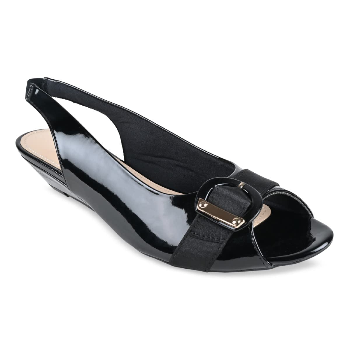 ROCIA Regal Black Women Peep Toe Sling Backs (B0BT53FWV4) Amazon Price History, Amazon Price Tracker