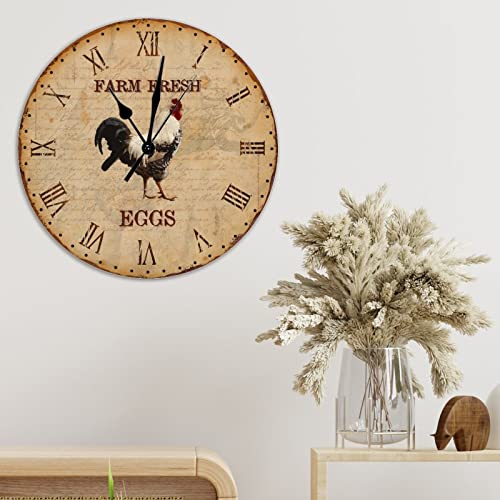 Horloge murale coq rustique à offrir pour une crémaillère rétro