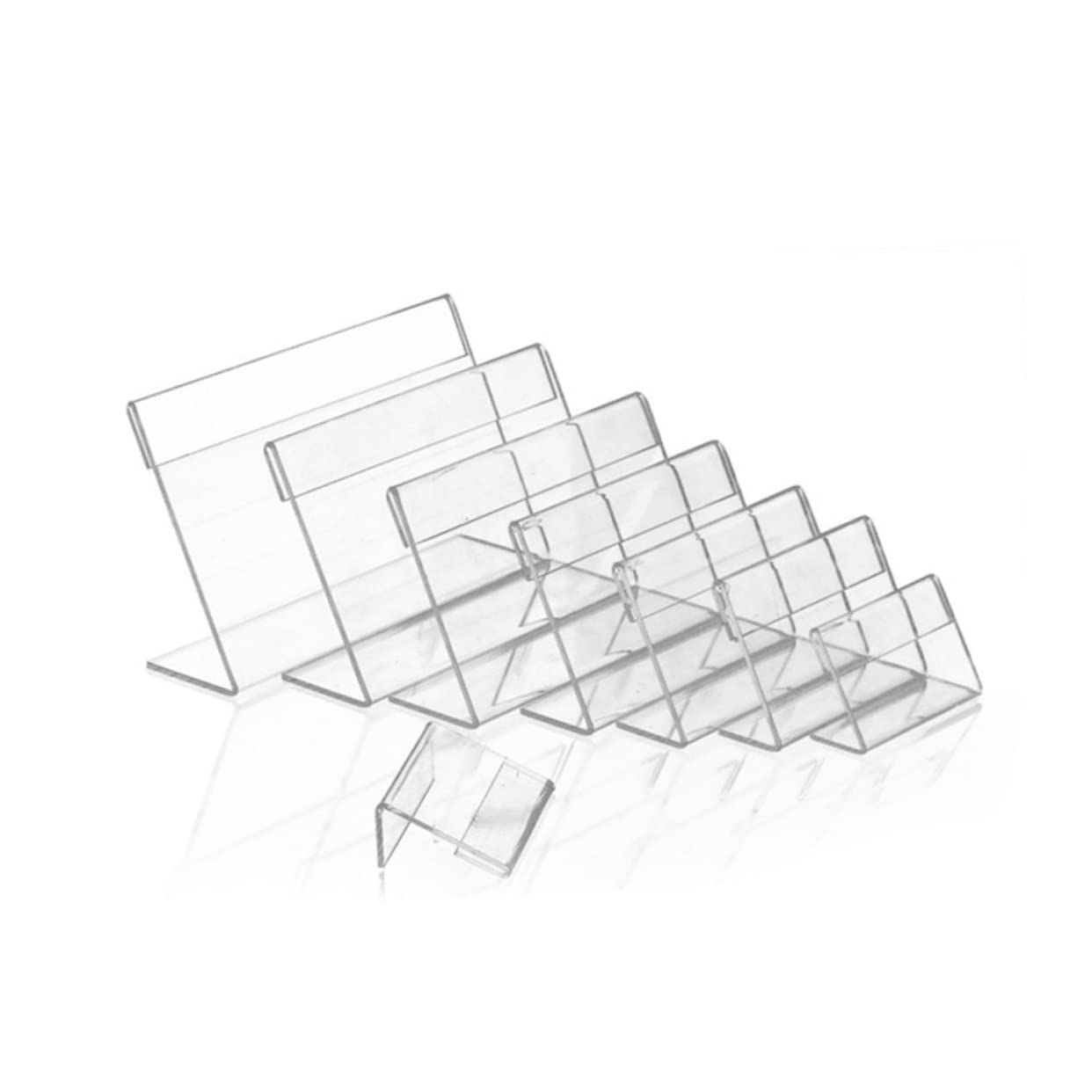 Lurrose 200stücke Teiliges Förmiger Tischaufsteller Für Namenskarten Und Preisschilder Slanted Design Für Klare Sichtbarkeit Im Büro Restaurant Und Supermarkt