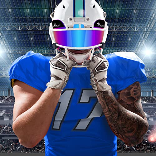 Menoly Football Visor, Youth Adult Football Helmet Viosor With Clips And Cleaning Cloth, Scratch Resistant, Uv Block, Facial Protection Visor For Football Helmet #TOP6