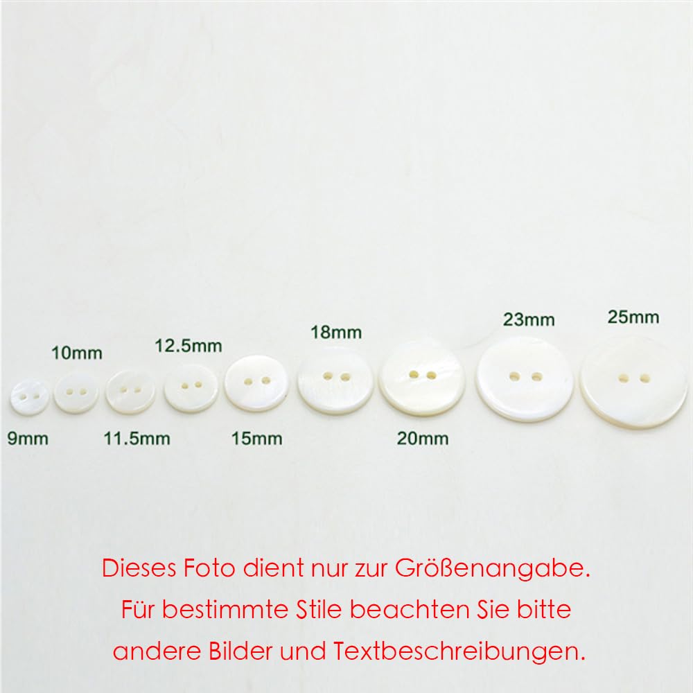 Grau Natürliche Muschelknöpfe 4 Löcher 100 Stück/Packung Nähknopf 9mm/10mm/11mm/12mm/15mm/18mm/20mm/23mm/25mm (Grau Natürliches Muschel 4 Löcher - 25mm)