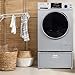 Equator All-in-one Washer Dryer Ventless FULLY BUILTIN 0-CLEARANCE 1.62cf/15lbs 110V 1400RPM with Pedestal + ADA (Silver)