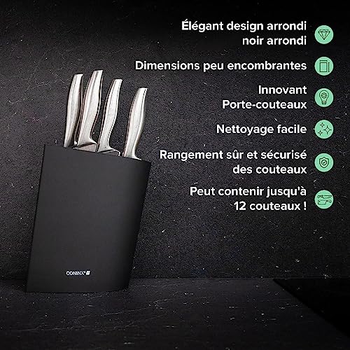 Coninx Bloc Couteaux Universel Noir Sans Couteaux À Lamelles Flexibles – vue 6