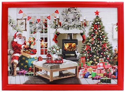 Plateau rembourré Père Noël Leonardo Collection pour repas télé en fête