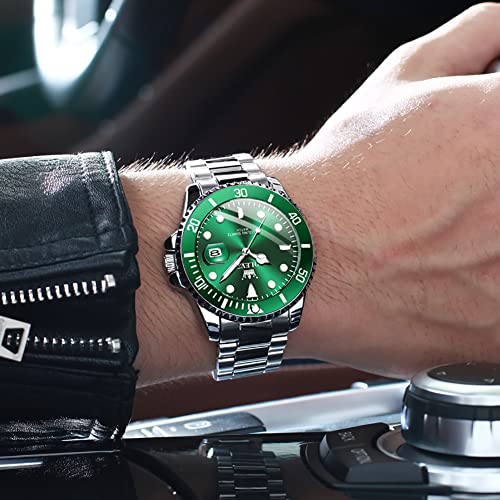 Image of OLEVS Watches for Men Quartz Fashion Business Waterproof Analog Stainless Date Week Diamond Luminous Mens Watch