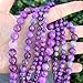 120pcs Adabele Natural Purple Sugilite Crystal Healing Gemstone 6mm (0.24 inch) Round Loose Beads Gem Stone Spacer for Craft Jewelry Making GF2-6
