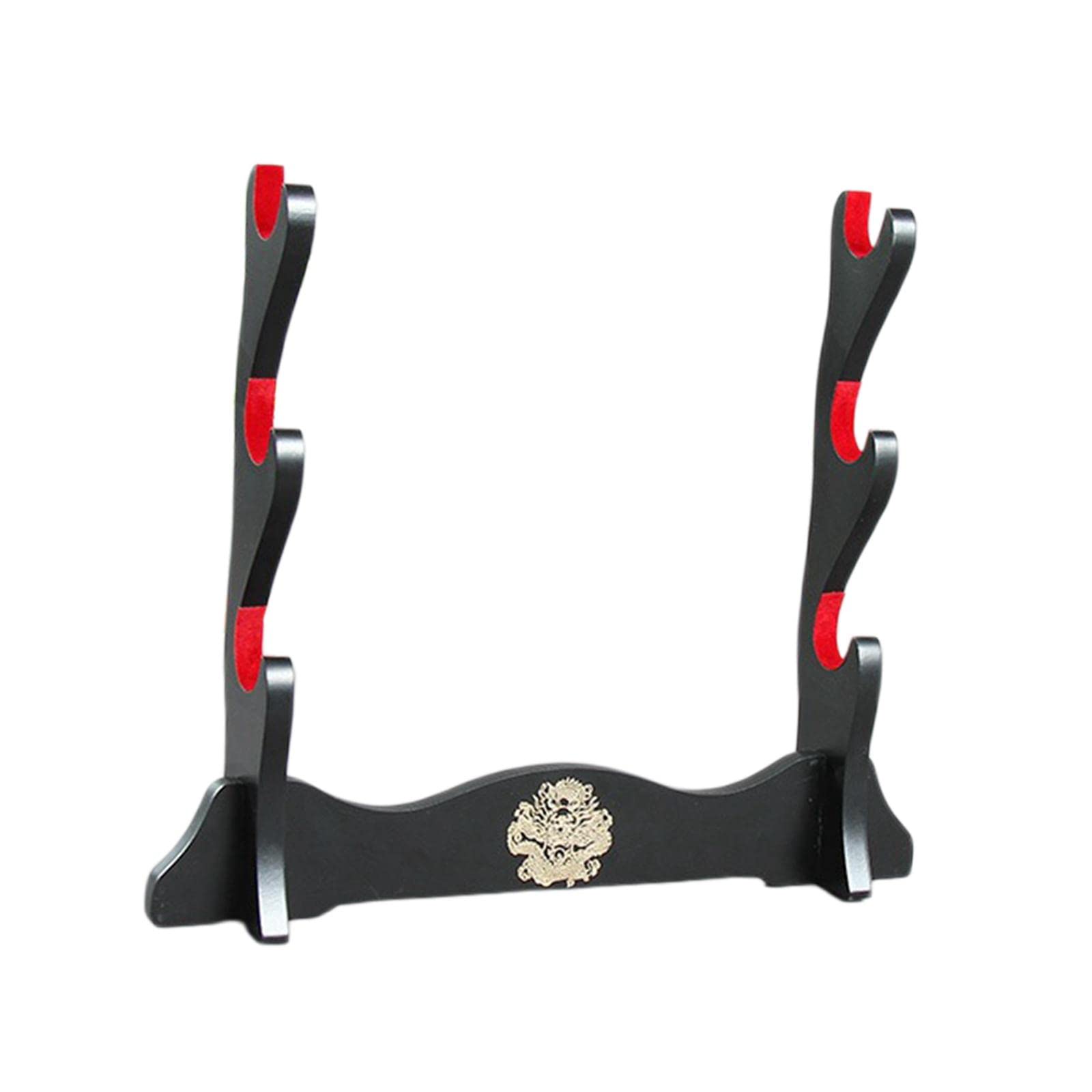 WOVEBIUS Samurai Sword Stand Horizontal Bracket Display for Wakizashi Flute Dojo 3 Layers,3 Layer with Pastel