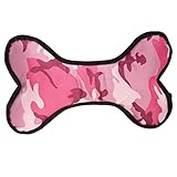 Zanies Toughstructable Bone Dog Toys, Pink Camo, Large 11.75'