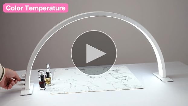 Noverlife 29in Half Moon Light for Nail Desk, 35W 2520 Lumen