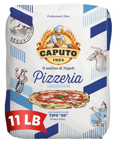 Antimo Caputo Pizzeria Flour Blue, 11 Pound (5Kg) Bag - Italian 00 Flour - Soft Wheat for Pizza...