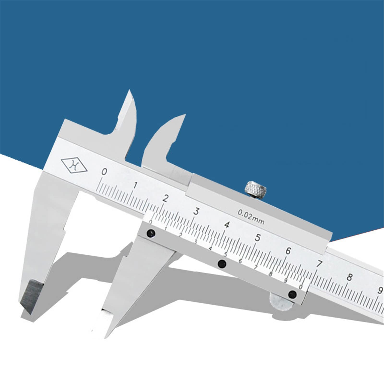 RajoNN Calibrador electrónico Digital Precisión de medición de Pasos Calibrador Vernier de 0,02 mm para Uso doméstico e Industrial (Color: Plata, Tamaño: 0.000-5.906 in)