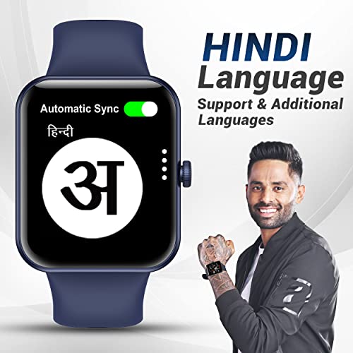 Image of Maxima New Samurai Smartwatch 1.85 inch, 1st Time Call Accept Feature, Hindi Language Support, 600Nits Brightness, Longer Battery, in-App GPS,100+ Watch Faces, Multisport Modes,HR /SpO2 (Blue)