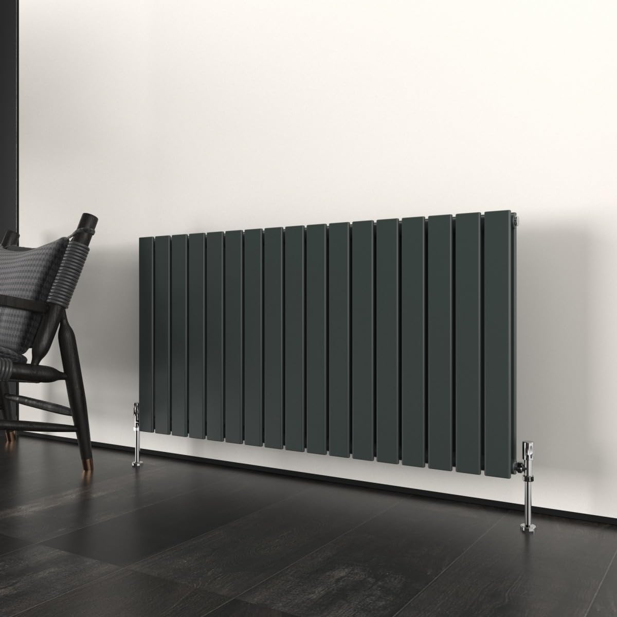 T&K 600x1156mm Horizontal Radiator Anthracite Flat Panel Radiator Double Panel Designer Radiator Modern Central Heating Rads