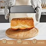 HONGBAKE Bakeware Sets, Baking Pans Set, Nonstick Oven Pan for Kitchen with Wider Grips, 10 Pieces Including Rack, Cookie Sheet, Cake Pans, Loaf Pan, Muffin Pan, Pizza Pan - Grey - Image 4