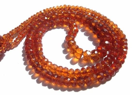 Hessonite grenat véritable AAA perles rondelles facettées haut de gamme pour bijoux