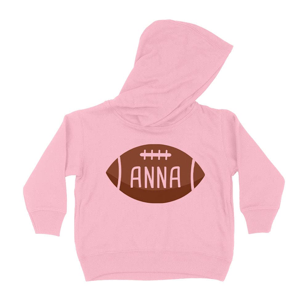 Football Anna Kids Hoodie Sweatshirt Toddler 2T Light Pink