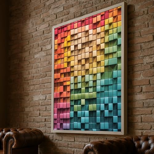 Toile abstraite colorée pour illuminer un salon contemporain