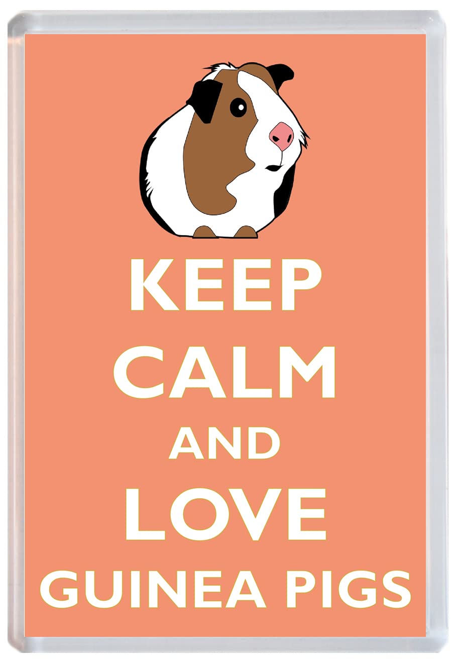 Baked Bean Store Multicolor Keep Calm And Love Guinea Pigs - 96 X 67Mm Jumbo Fridge Magnet/Magnets Bbs22kc26