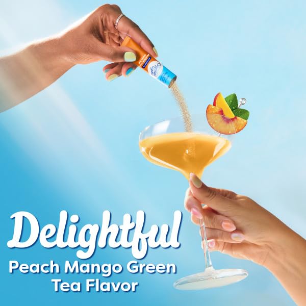 Image of Crystal Light On The Go Green Tea Drink Mix Pack- Peach Mango & Raspberry