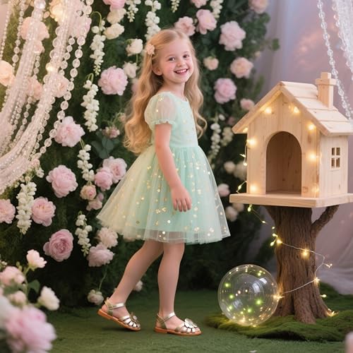 Image of Flaryzone Girls Sandals Closed Toe Summer Flats Dress Sandals Shoes Toddler /Little Kid