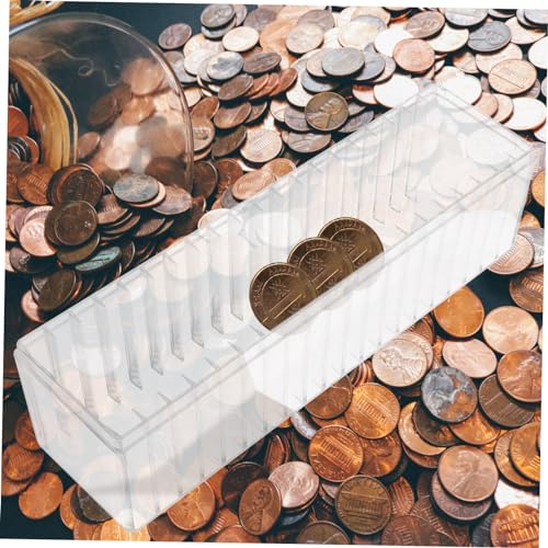 Caja organizadora transparente para monedas con capacidad 20 miniatura 3