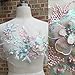 1 Pcs 3D Flower Embroidery Lace Trim Bridal Wedding Applique Beaded Pearl Tulle DIY Sewing Trims Wedding Decoration 1pc (Color 1)