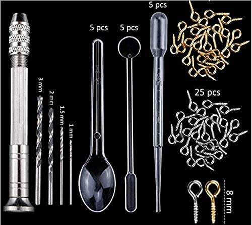 HASTHIP 109 Pcs Silicone Resin Moulds Set with Storage Bag