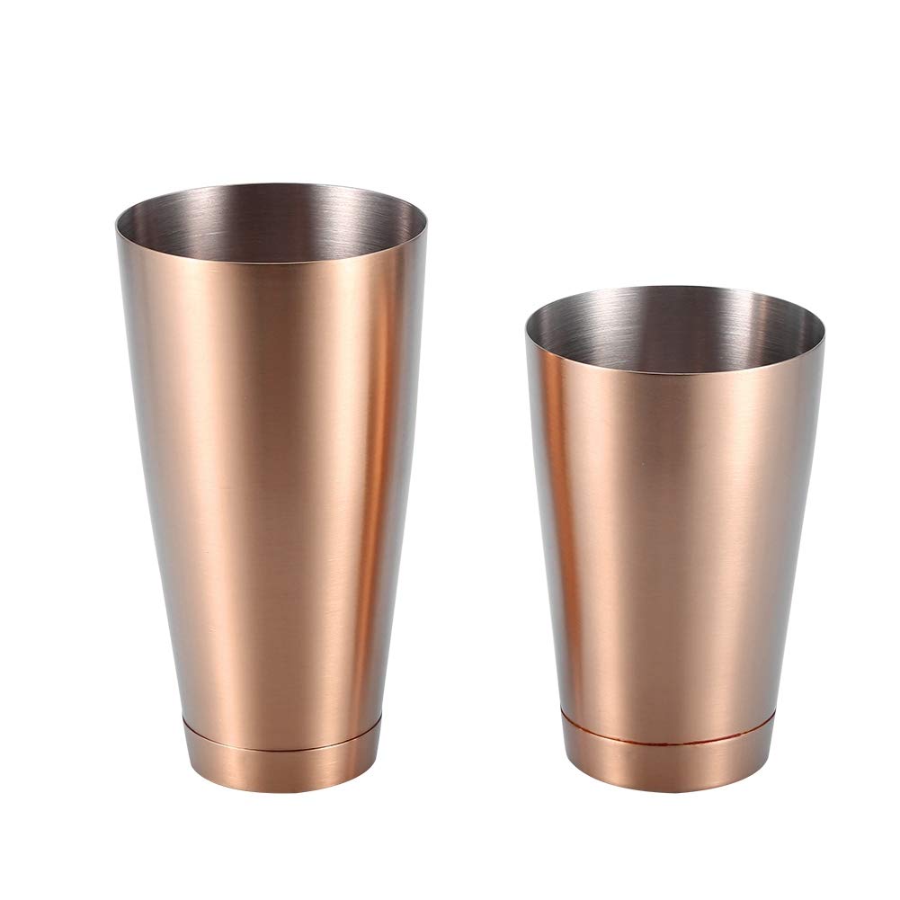 Boston Shaker Robuste En Acier Inoxydable Cocktail Cup Shaker Bar Maison Cuisine Outil(rose d'or)