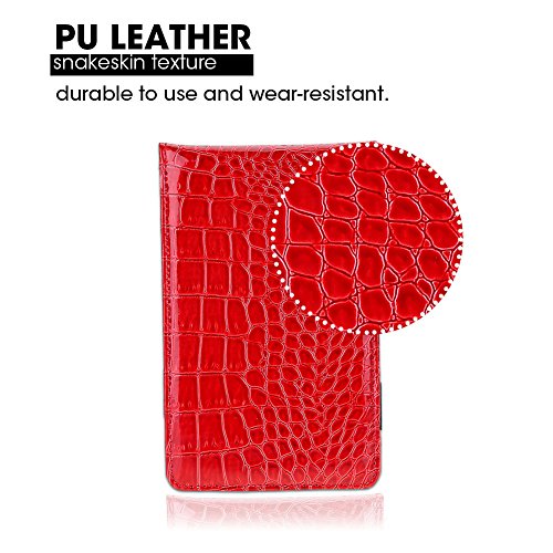 VGEBY1 Golf Score Counter, PU Golf Score Record Card Holder Exquisite Golf Gift with Pencil for Golf Lovers Trainers(Red) - Image 2